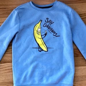 Cat and jack “say bananas” sweatshirt